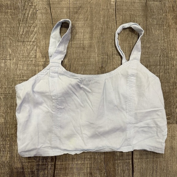 aerie Tops - Aerie XS Light Blue Smocked Crop Top Adjustable Strap Cami Bralette‎ Summer Cute